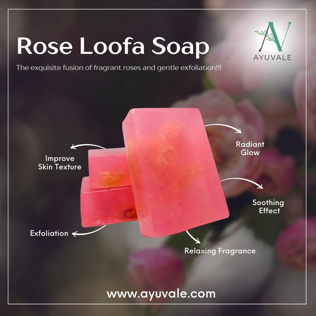 Rose Loofa Hand Made Bath Soap